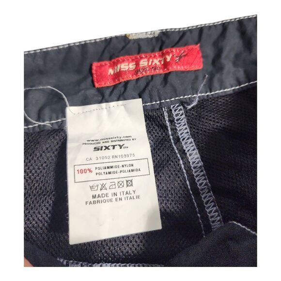 RARE Vintage Miss Sixty Nylon Cargo Pants Y2K Low R 90s Women Sz 27 Bold Italian - Picture 13 of 15